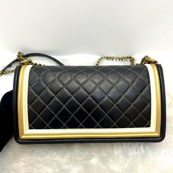 CHANEL Bags Auth Limited Chanel Boy Lambskin Tricolor Poshmark